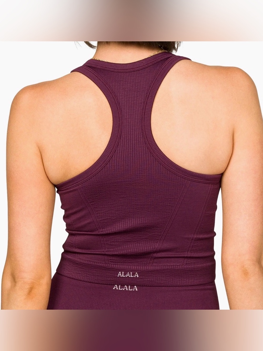 Alala Barre Seamless Wine Tank Top New